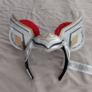Thor Ears!!! Silver and Red Winged Headband Ears